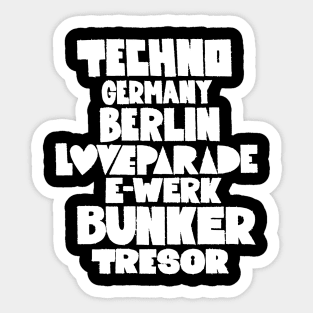 Rave Revival: Berlin's 90s Techno Scene Tribute Sticker